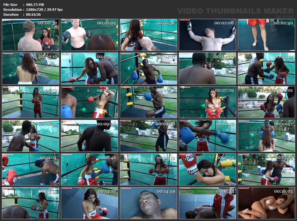 Cali Logan vs Duncan and Darrius - Topless Boxing