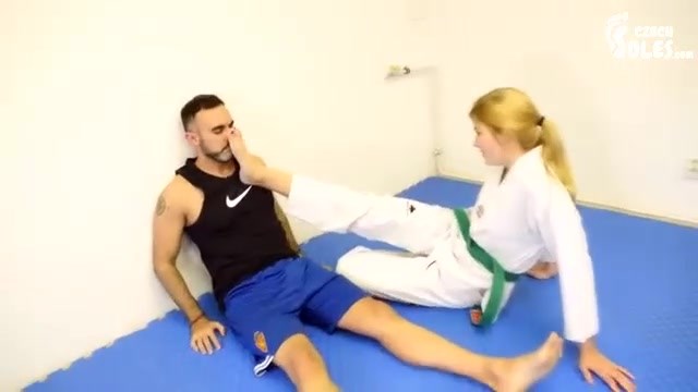 Czech Soles - Teen karate student dominates her teacher 