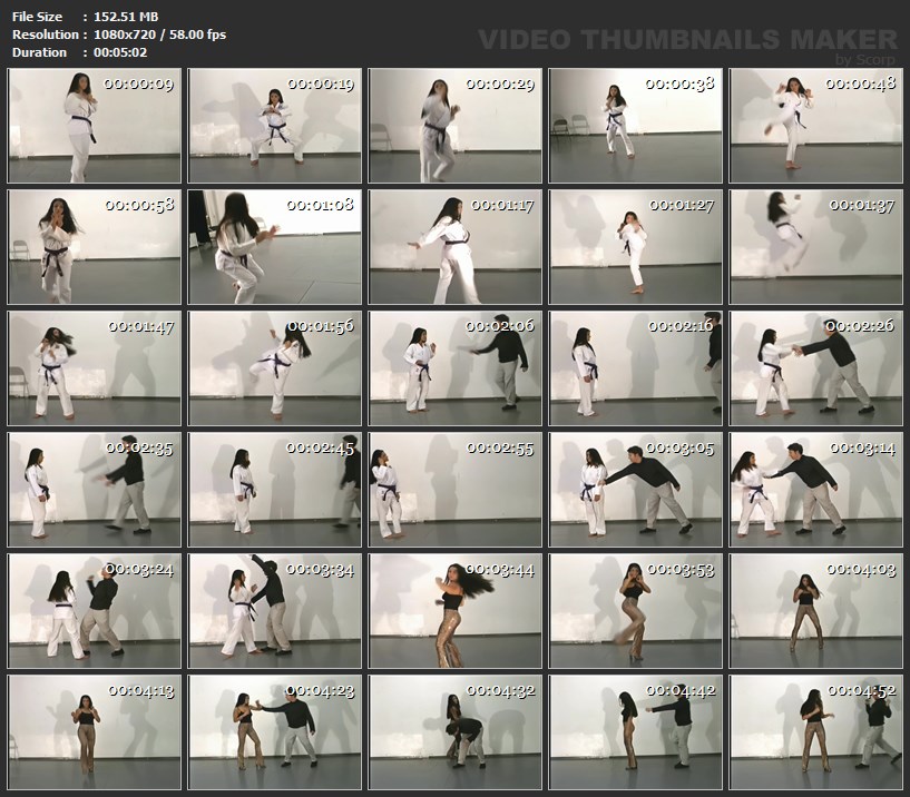 Karate woman demo