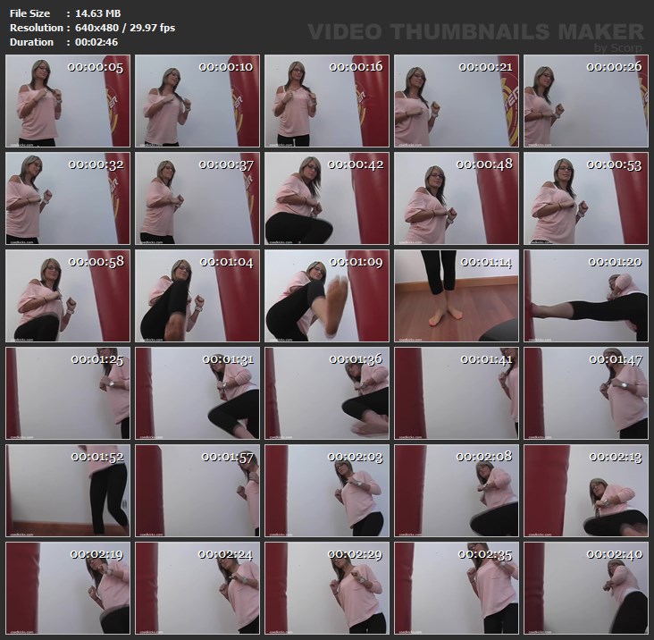 Blonde Karate Kicks POV