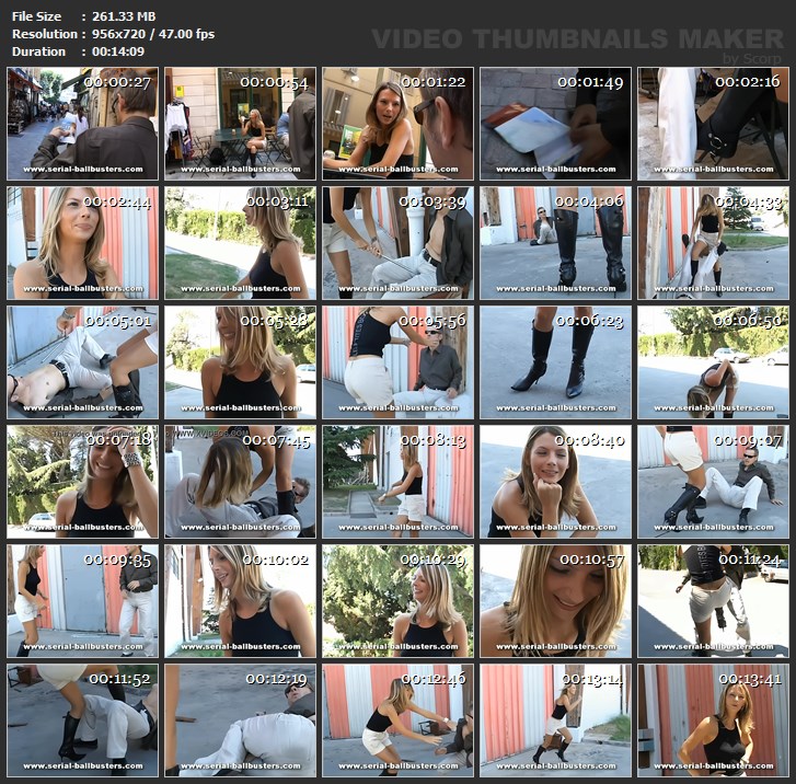 Serial Ballbusting - Hot babe